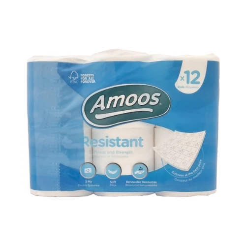 Papel higiénico 2 capas estándar Amoos